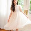 Girl's Dress Summer Bubble Sleeve Mesh Dress 2023 Children's Princess Dress