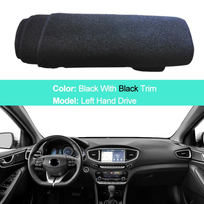 2 Layer Car Dashboard Cover Carpet For Hyundai IONIQ 2016 2017 2018  LHD RHD Rug Dash Mat  Cushion Anti-Sunshade Pad