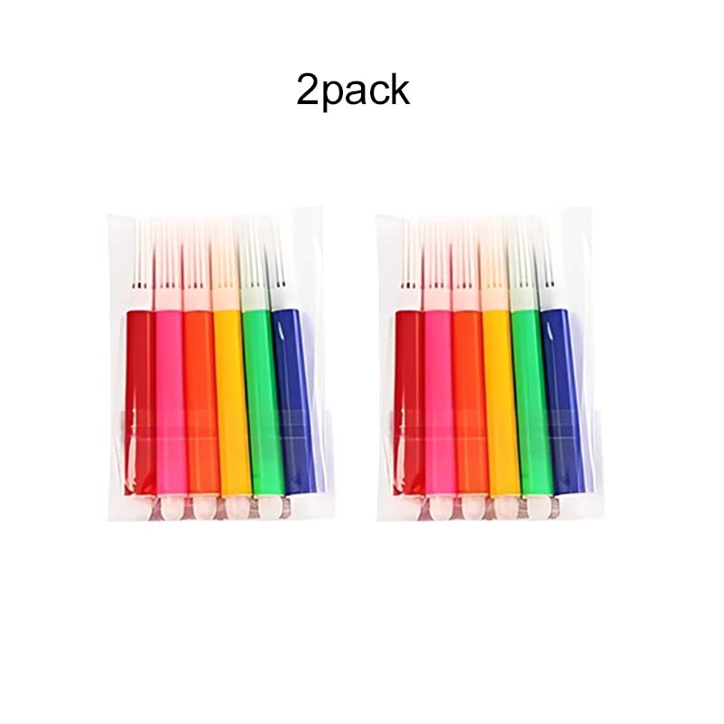 1~5pack Mini Watercolor Pens 6-Color Drawing Marker Suitable for Non-woven Graffiti Bag Painting Art Stationery Accessories TMZ