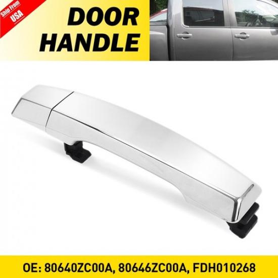 Exterior Door Handle For 2004-15 Nissan Titan Chrome Front Passenger Right Side