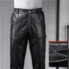 Herren-Motorradhose aus echtem Leder mit abnehmbarem Samtfutter