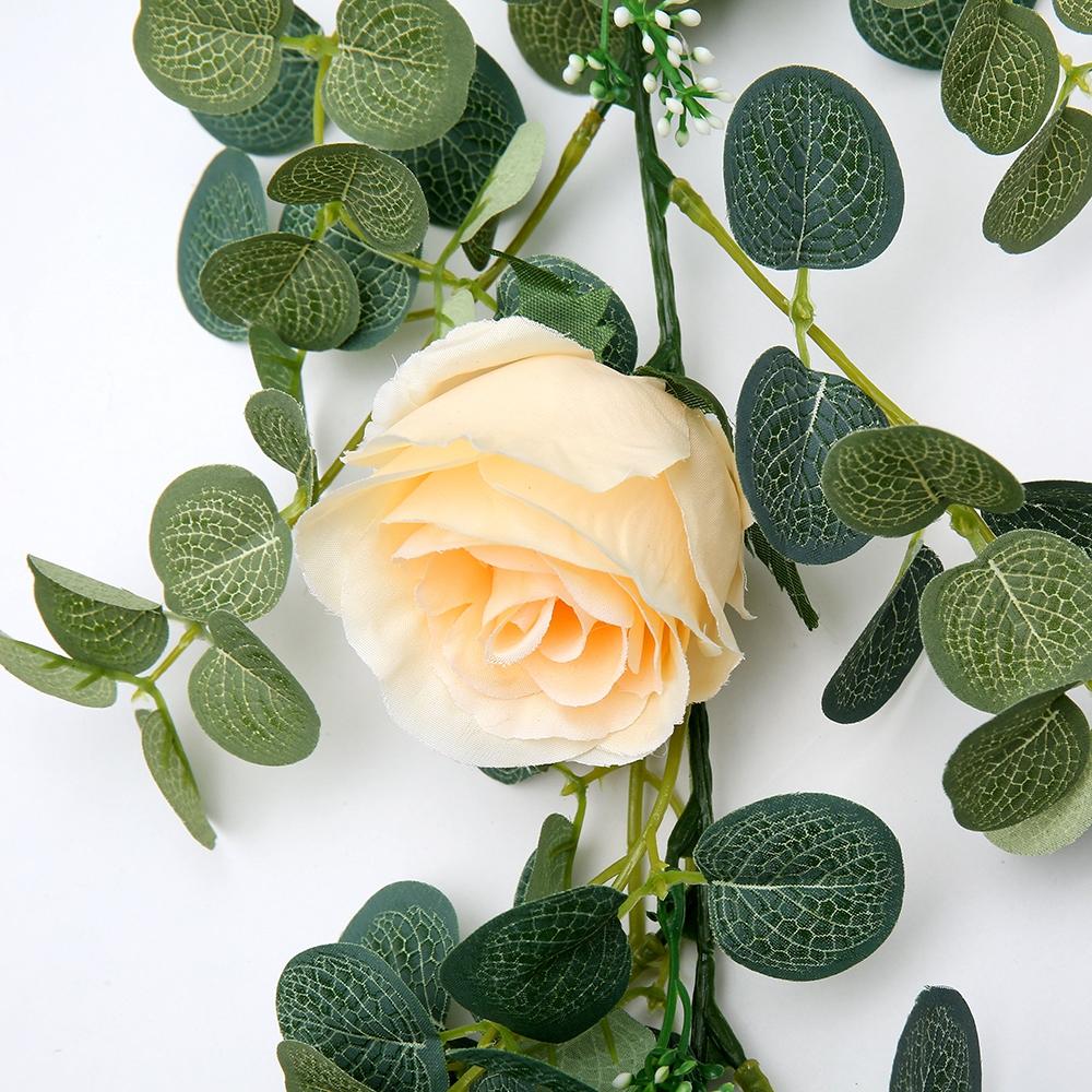 Welcome Sign Ivy Fake Plant Wedding Decoration Garland Home Decro Artificial Flower Rose Vine