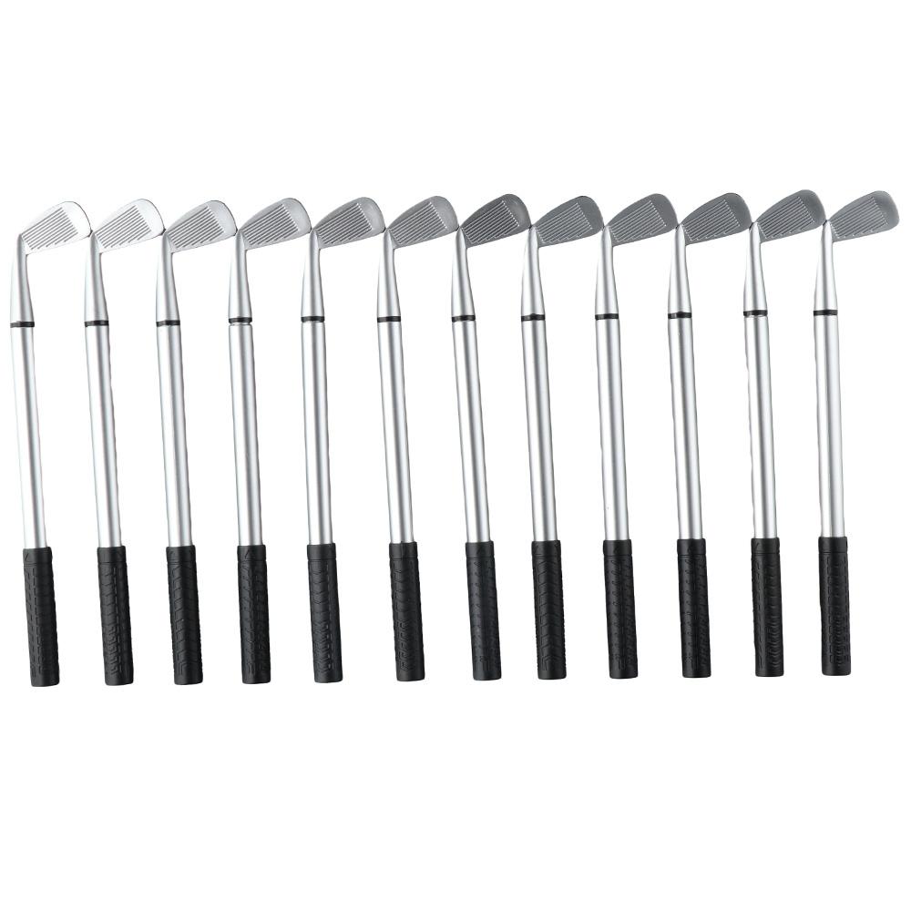 12 Pieces Mini Golf Clubs Pens Black Decorative Golf Pens Golf Ballpoint Pen  Golf Party Favors