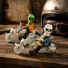 Resin Skeleton Decor Halloween Riding Motorcycle Figurine, Gothic Spooky Statue for Home Atmosphere Prop Garden, Biker Skull Desk Shelf, Unique
