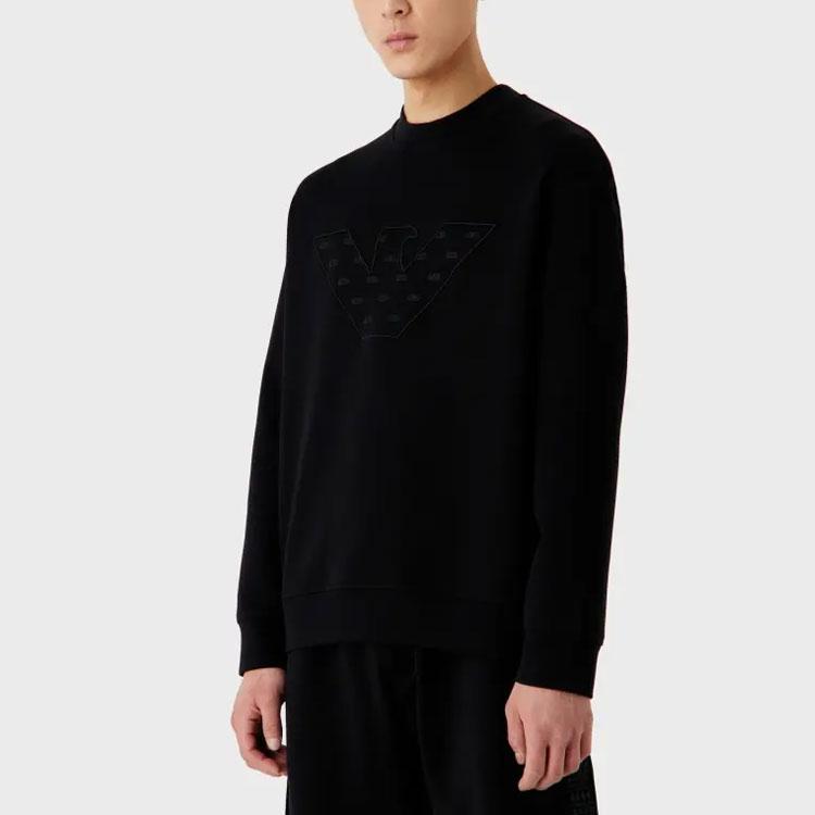 EMPORIO ARMANI Logo-embroidered Cotton Sweatshirt 6R1ME7-1JHSZ-0999