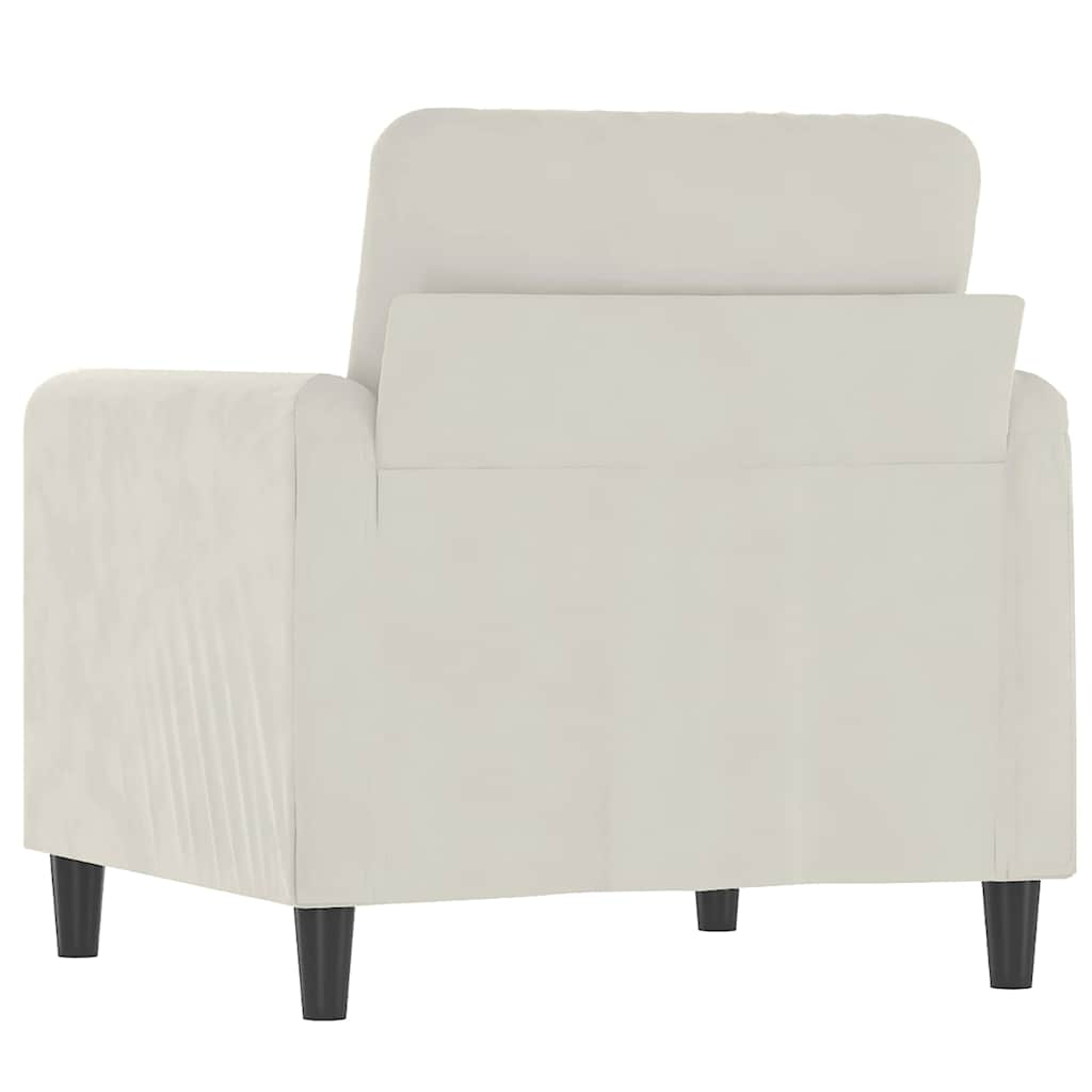 Cream Velvet Armchair 60 cm