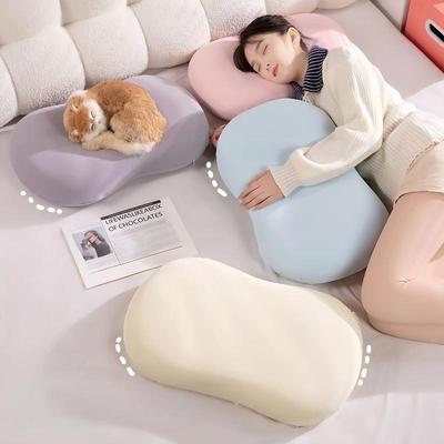 Ice-Silk Single Pillow, Neck Support Pillow, Memory Foam Pillow With Slow Rebound To Relieve Neck Pain. Suitable For Offices, Dorms, And Bedrooms.