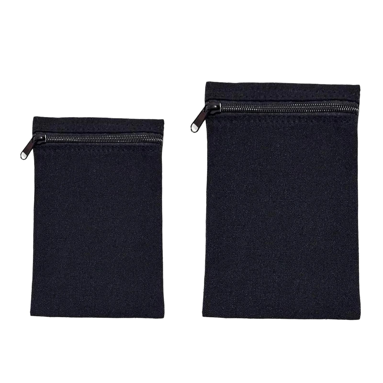 

2x Sew Pocket with Zipper Coat Inside Pockets Sturdy Practical Mobile Storage Style A