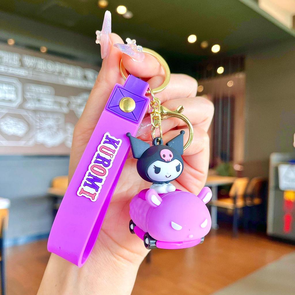 Bedårande Gris & Panda Stapelleksak Hängsmycke Nyckelring - Sött Par Bilväska Tillbehör, Perfekt Liten Gåva