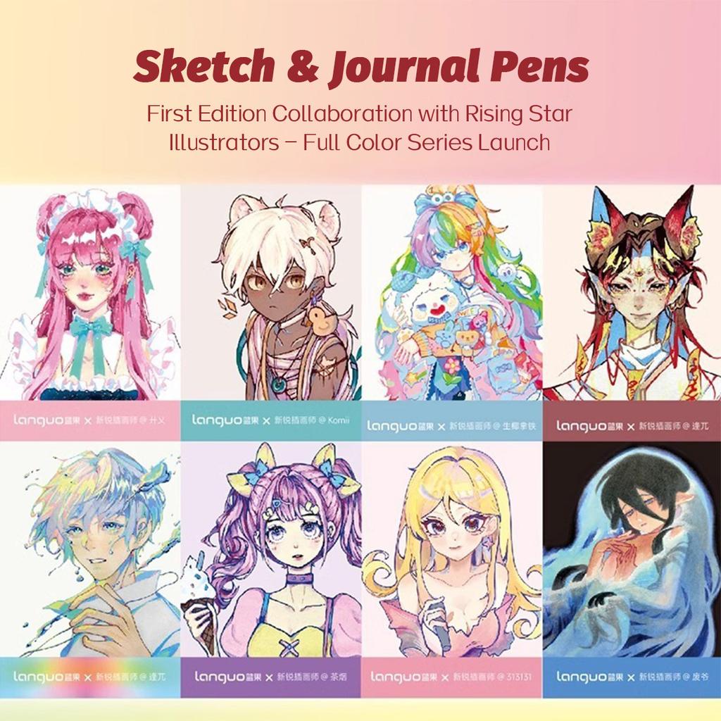 6/9pcs Set Languo Morandi Gel Pens 0.5mm Kawaii Pastel Set for Students Diary Scrapbook Painting & Drawing Pen School Supplies