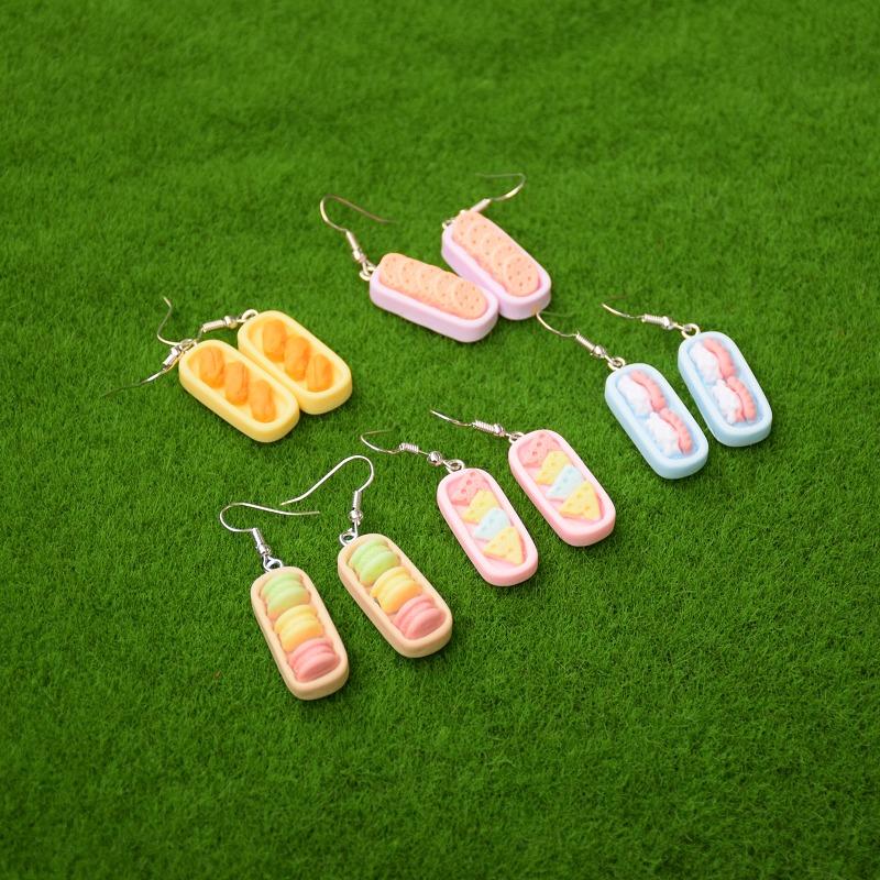 Earring for Women Resin Drop Custom Made Handmade Cute Girls Sweet Gift Cookies Macaron Cake Food Donuts