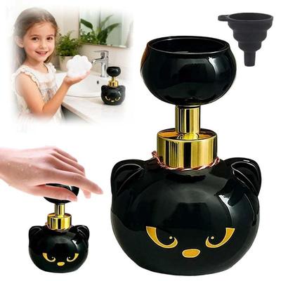 Distributeur de Savon Mousse Patte de Chat Mignonne Drôle Mignon Patte de Chat Forme Fleur Bouteilles Pompe à Savon Mousse Cadeau Amoureux des Chats Décor pour Salle de Bain