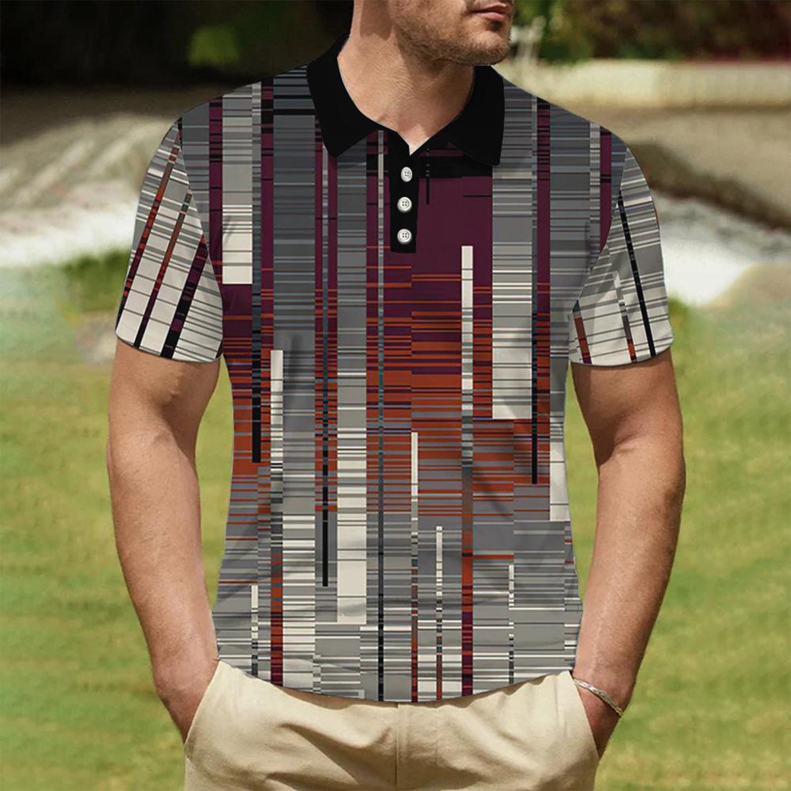 

Мужская рубашка для гольфа, повседневная спортивная, с V-образным вырезом, ребристый воротник, с коротким рукавом, модная, повседневная, однотонная, однотонная, весна-лето, стандартная посадка XXL винный