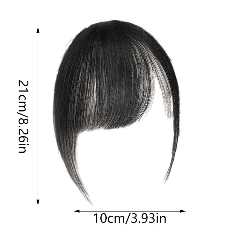Synthetic Slanted Air Bangs Hairpiece Mini Fake Bangs Natural Invisible Hairpiece Extension For Girls Styling Accessories