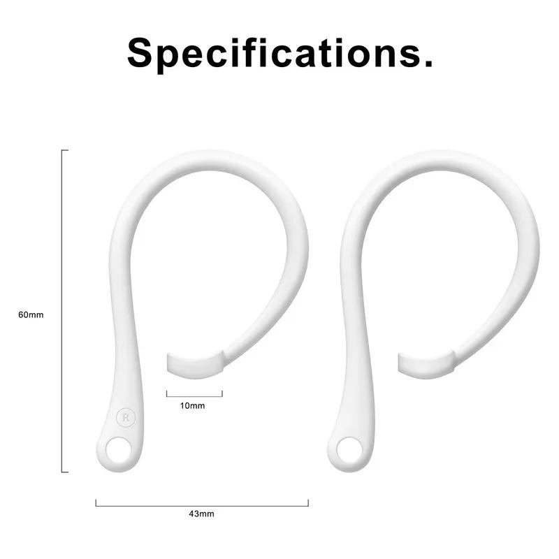 1-6Pairs Silicone Ear Hooks for Apple AirPods Pro Accessories Anti-fall Bluetooth Earphone Holder for AirPods 3 Sports Earhooks