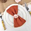 40x40cm Raw Fringed Trim Cloth Napkins Cotton Fabric Soft Reusable Retro Burrs Tea Towel Rustic Wedding Parties Decor
