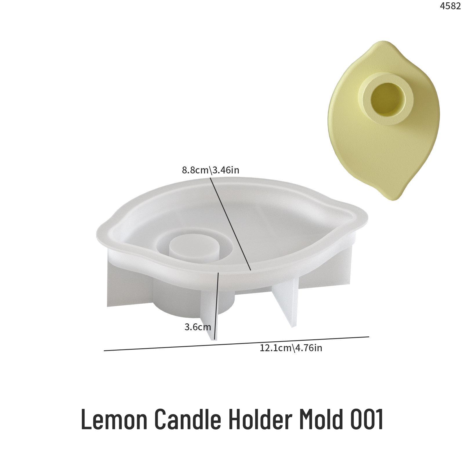 Poppy Lemon Apple Scented Candle Holder Silicone Mold for DIY Resin Crafts