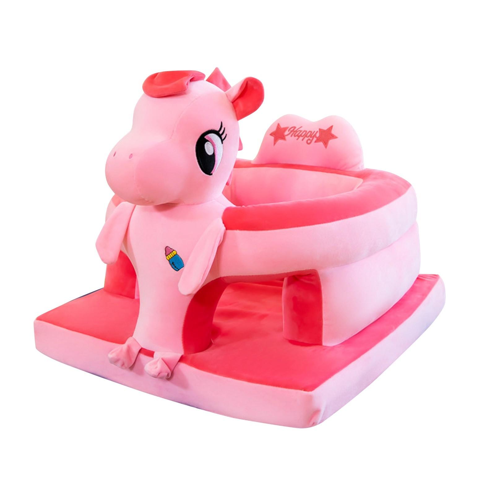 

Малыш учится сидеть на плюшевой игрушке Милый малыш учится сидеть на стуле, чтобы не скользить и не падать One Size розовый