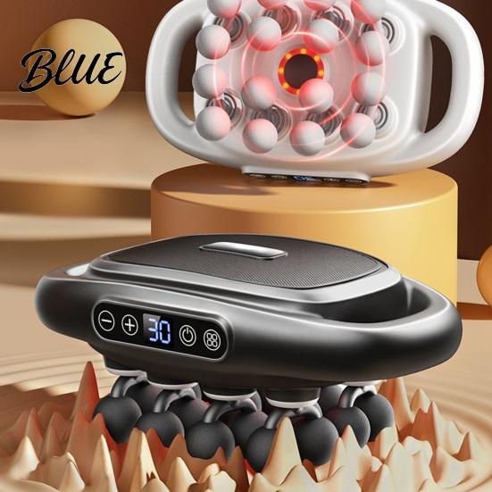Deep Tissue Massage Roller Multi-Head Muscle Massager for Back Legs And Waist Dual-mode Kneading with Adjustable Intensity Professional Handheld