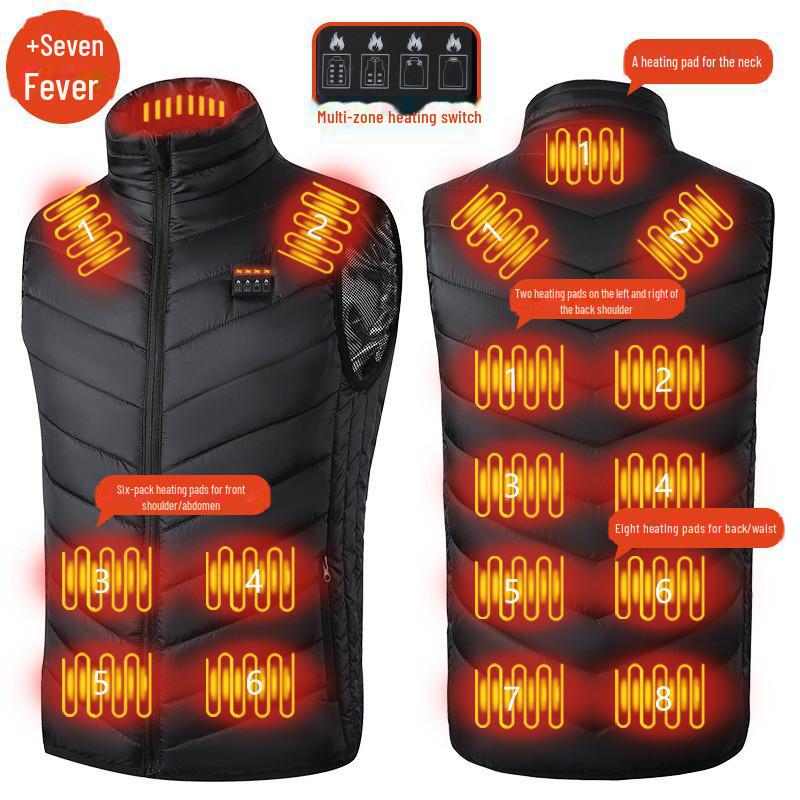 Smart Electric Heating Vest with Multi-Zone Heating for Consistent Warmth