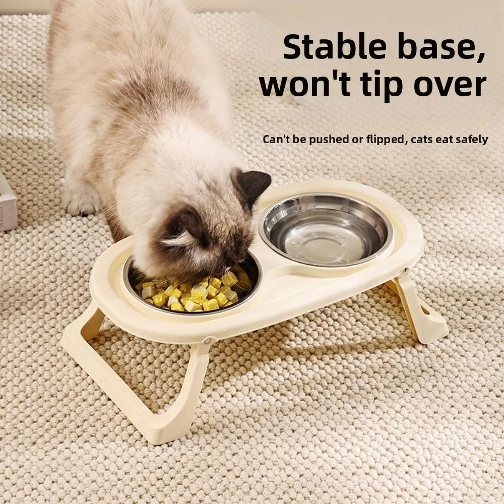 Non-Slip Cat Food Water Bowl Anti-flip Elevated Pet Feeder Bowl Pet Food Dispenser  Dog Accessories