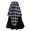 Women's Fashion Retro Big Hem Skirt Solid Color Elastic Waist Irregular Skirt