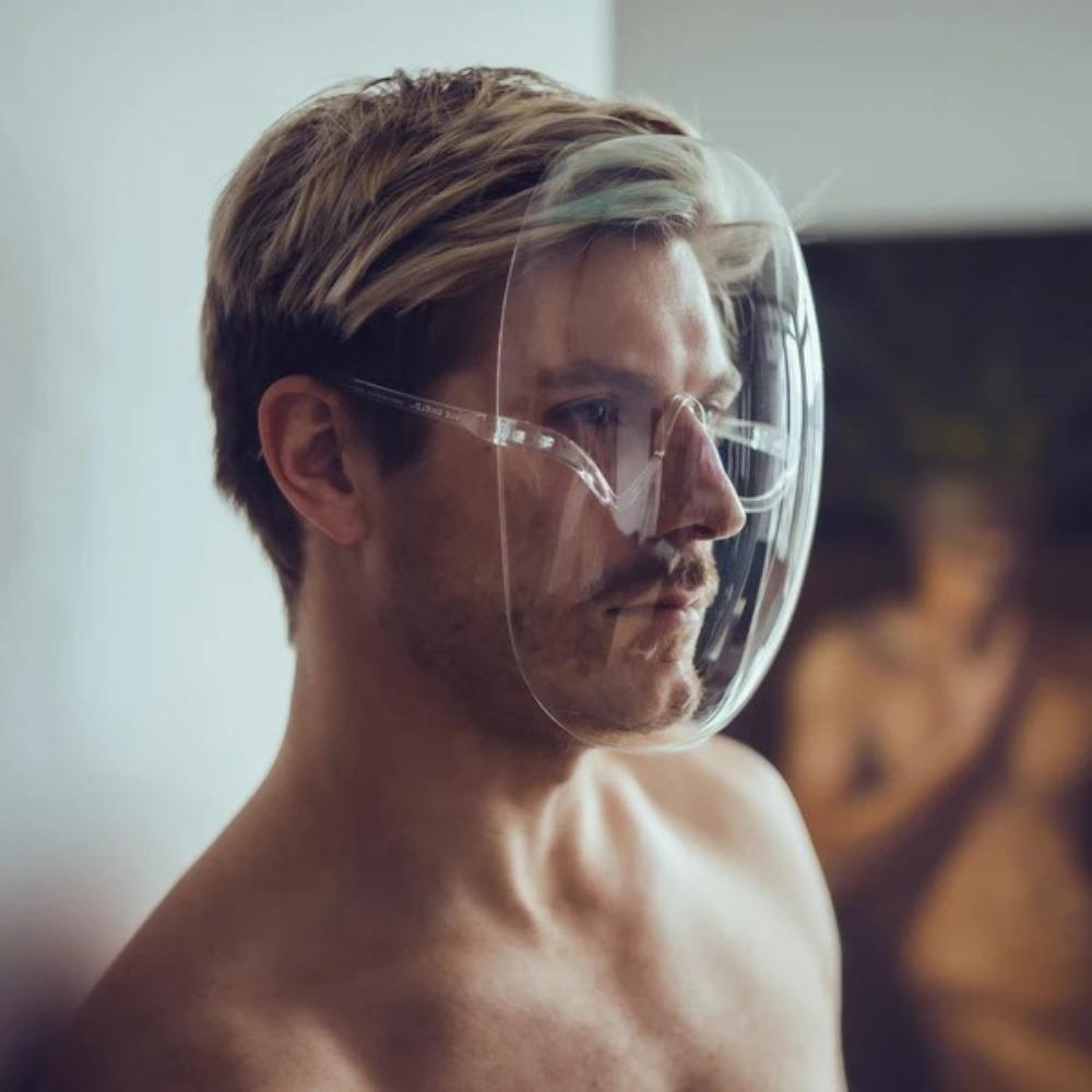 2pcs Splash Proof Full Face Protective Mask Dust Proof See Through Goggles  Workplace Safety