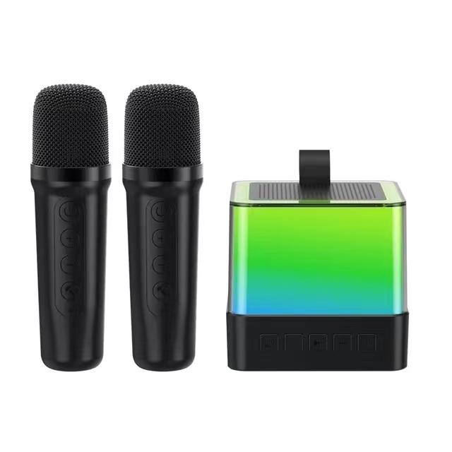 Karaoke Wireless Portable Bluetooth 5.3 Speaker With Microphone RGB Portable Music Player Karaoke Machine for Child Home Gift