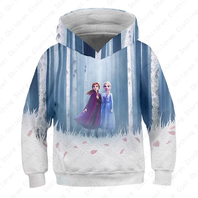 MINISO, Disney, Girl, Frozen, Sweatshirt, Anna, Elsa, Long Sleeve, Pullover, Autumn, Hoodie