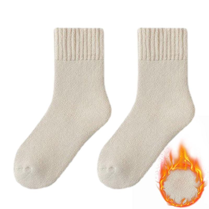 Womens Winter Warm Socks Thicken Thermal Socks Wool Cashmere Socks Snow Sweet Soft Cotton Knitted Room Floor Sleep Socks