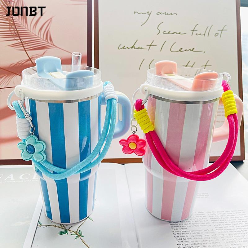 For Stanley Straw Cup Holder Cute Flower Hand-held Lanyard Silicone Cup Sleeve Suitable 6-10cm Caliber Tumblers Cup Accessories