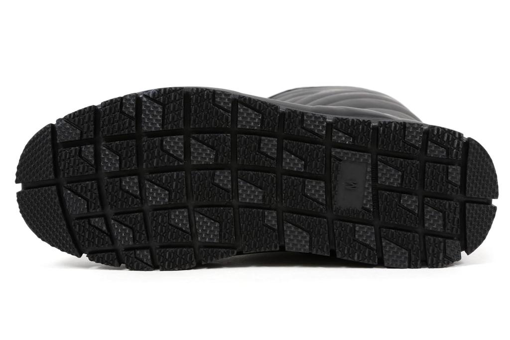 Akiriko MOZ Damen Stepp-Präge-Regenstiefel, Lange Schaftlänge, Wasserdicht, Rutschfeste Sohle, Urethanfutter, Gummistiefel, Schwarz, Größe L