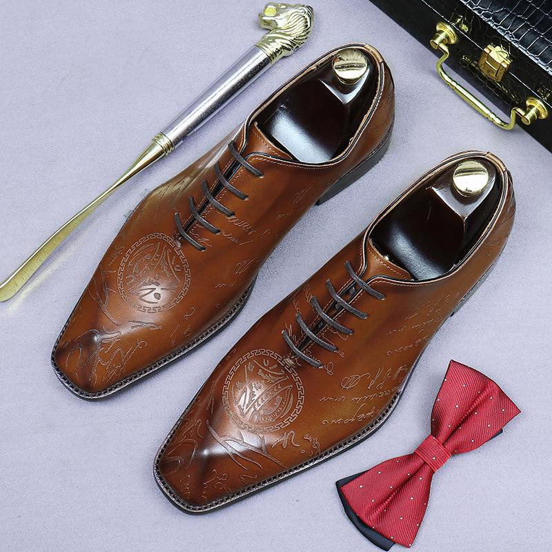 Whole Leather Genuine Leather Oxford Cowhide Inner Drill Men's Dress Business Leather Shoes Men's Shoes