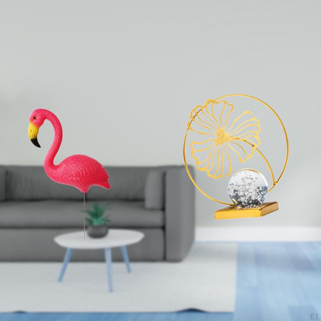 Bird Statue Figurine Yard Art Ornament Flamingo Garden Stake Sculpture for Holiday Spring Decorative