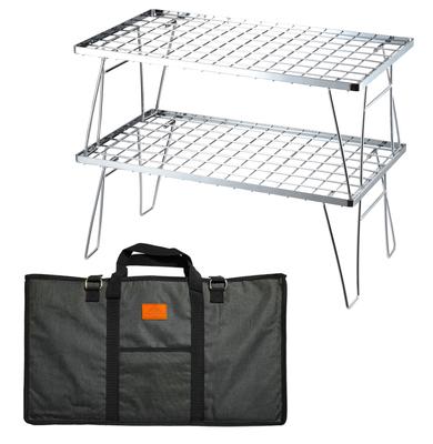Camping Måne Mark Stativ Jordstativ Alt Rustfrit Stål med Opbevaringspose Hovedenhed 2-delt Sæt T-230A T-230A-2T