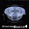 Transparent Thickened Disposable Plastic Bowl - Round, No Lid, Heat-Resistant for Home and Commercial Use
