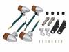 POSH FAITH Motorcycle Turn Turn Set for Chrome Body with Orange Signals, Bullet-Type Signals, Model-Specific FTR223/D (-2007), Lenses, 059098-33