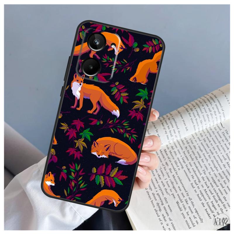 Fox Animal Pattern For Realme 11 8 9 10 Pro Plus GT Neo 5 3T 2T C11 C21 C25 C21Y C31 C30 C33 C35 C55 Case