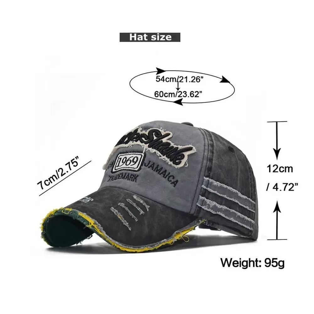 Mode Vintage GEWASCHENE DENIM Baseballkappen Stickerei Baseballkappen Used Verblasste Kappe Sonnenschutzmützen