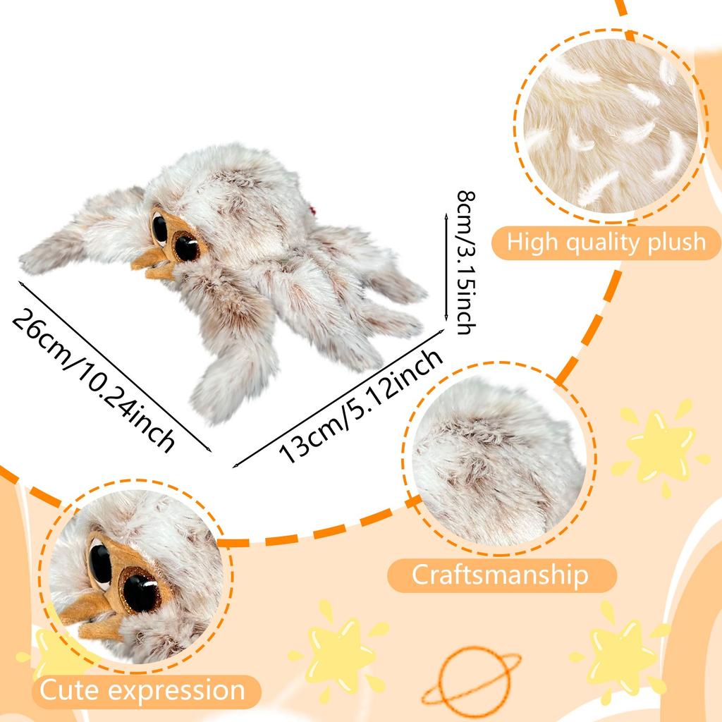 Small Spider, Jumping Spider Doll, Insect, Stuffed Doll, Stuffed Animal Toy.