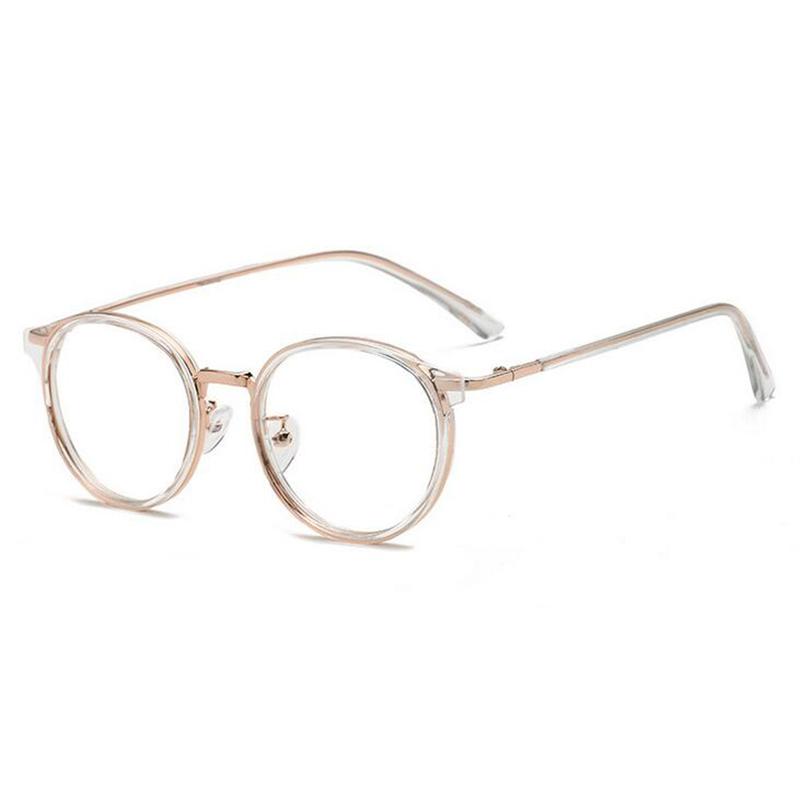 Blue Light Blocking Women Oval Prescription Glasses For The Nearsighted Metal Student Minus Diopte Eyeglasses 0 -0.5 -0.75 To -6