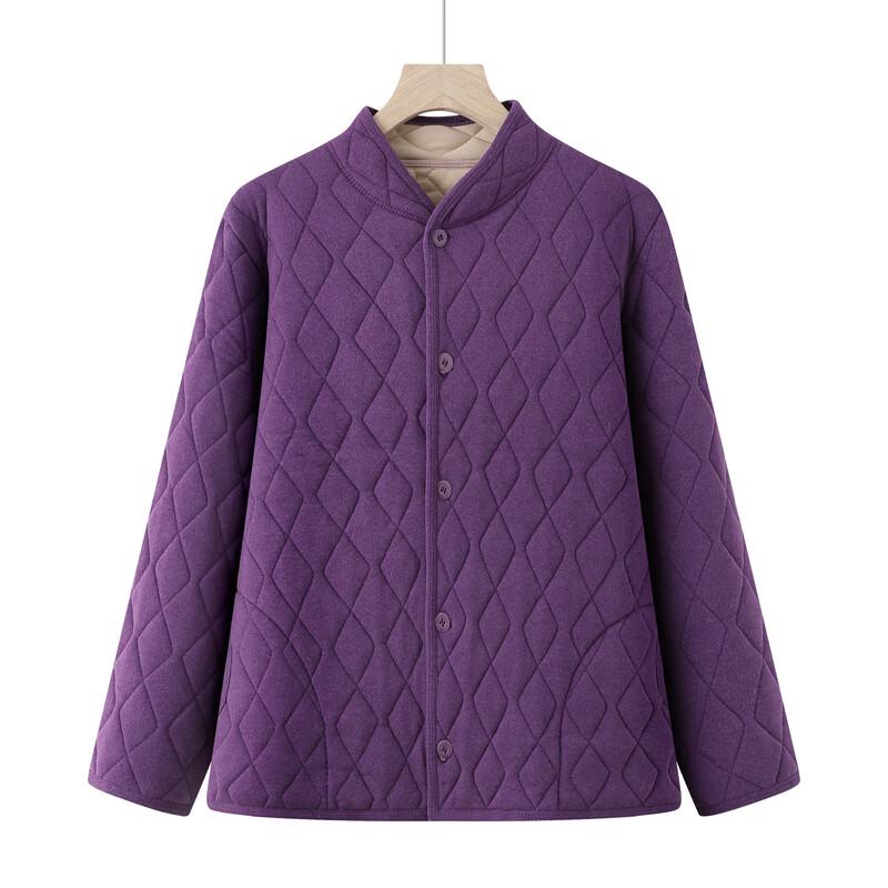 Elderly Women's Winter Velvet Padded Jacket