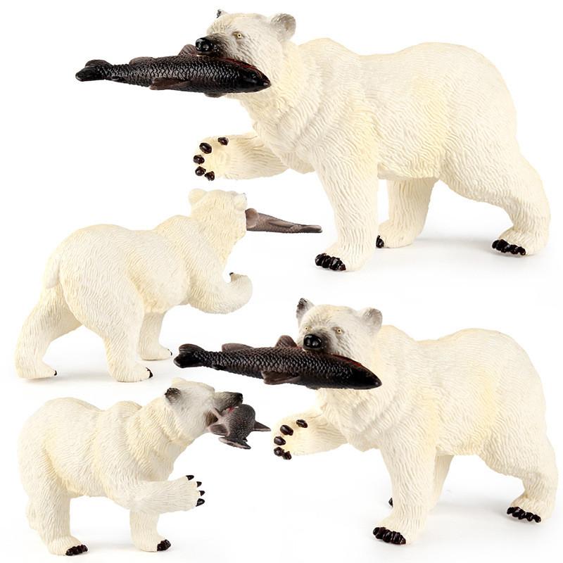 Lifelike Pvc Animal Models Of Polar Bears And Brown Bears Perfect For Home Decor