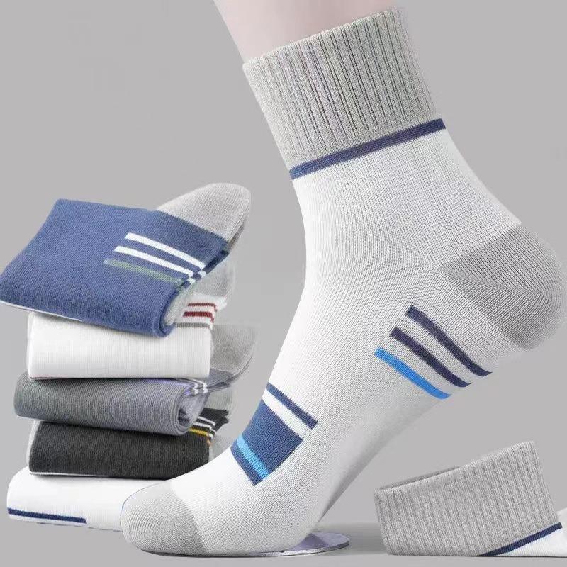 Herren Frühling und Sommer Stil Sortierte Farben Streifen Lässig Sport Schweißabsorption Deodorant Socken