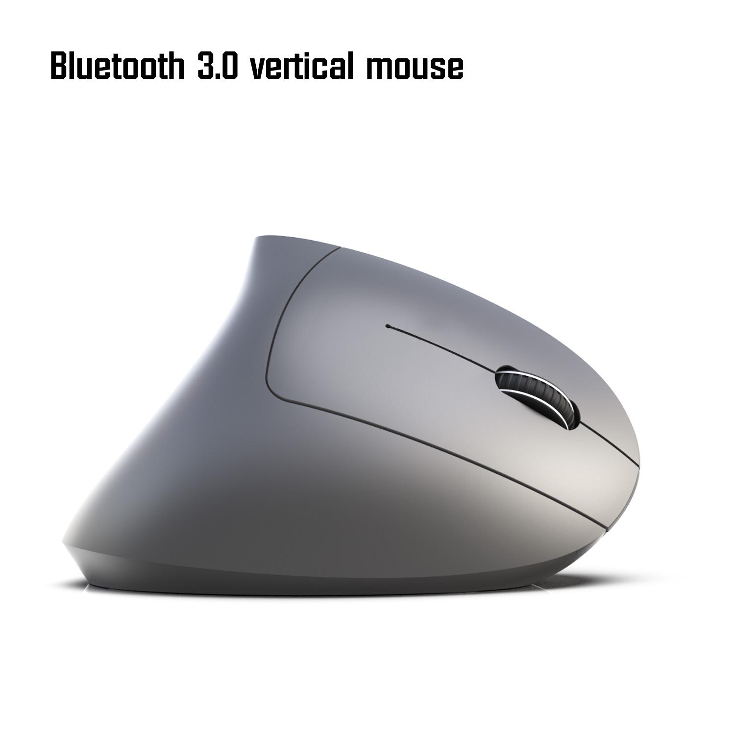 

HXSJ T29 Bluetooth-compatible Wireless Vertical Ergonomic Optical Mouse Adjustable DPI Laptop Mice Black