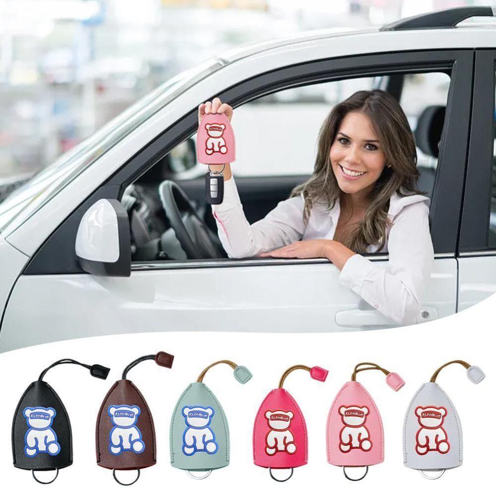 

Large Capacity Pull Out Key Sleeve PU Leather Car Key Storage Tools New Car Keychain Car Key