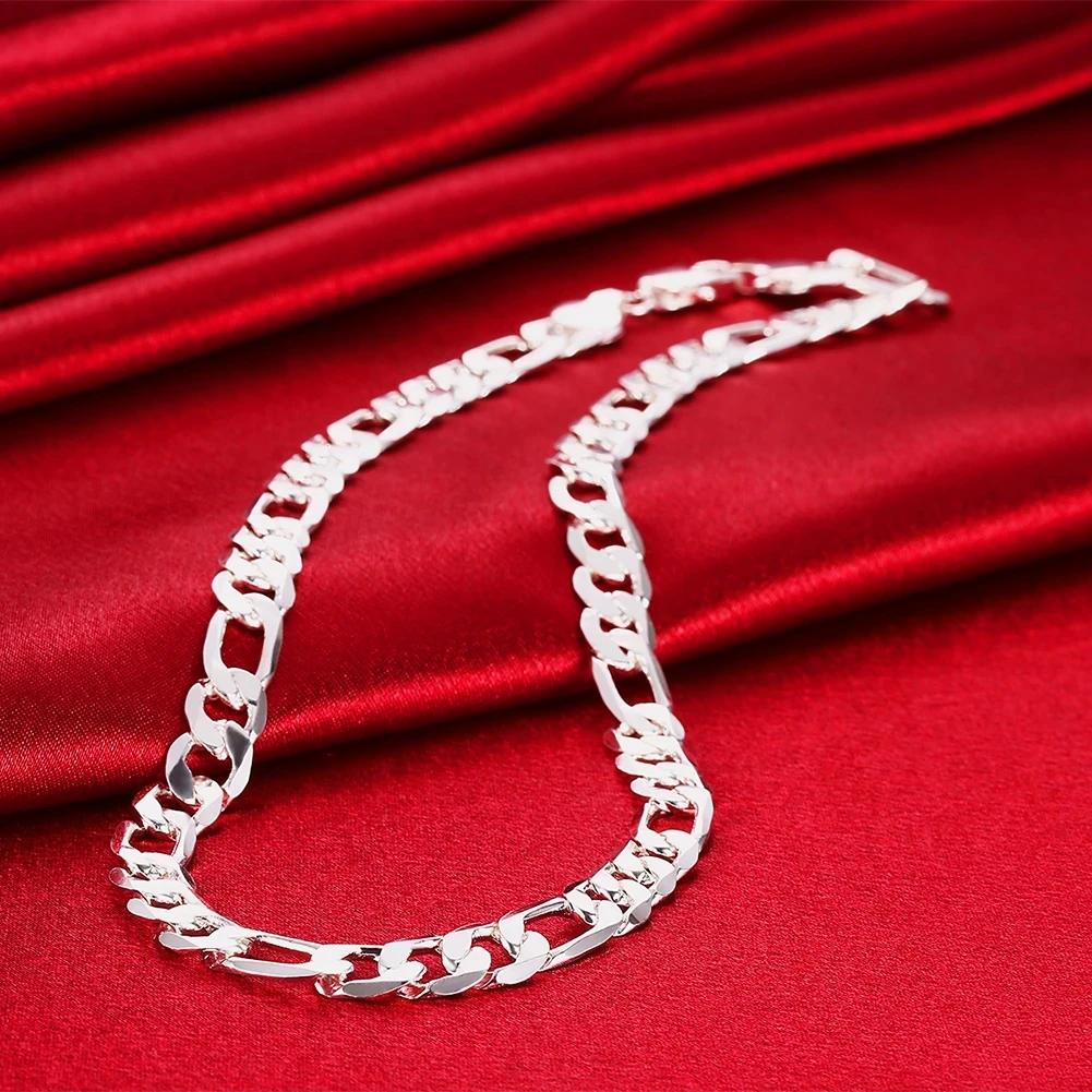 Koreanische Mode   Kupfer 10MM Figaro Kette Armbänder Halsketten für Mann Frau Party Hochzeit Accessoires Schmucksets