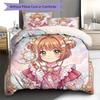 Cardcaptor Sakura Pattern Bedding Quilt Set Quilt Cover Pillowcase Home Decoration Birthday Gift (1 * Duvet Cover + 2 * Pillowcase, Without Core)