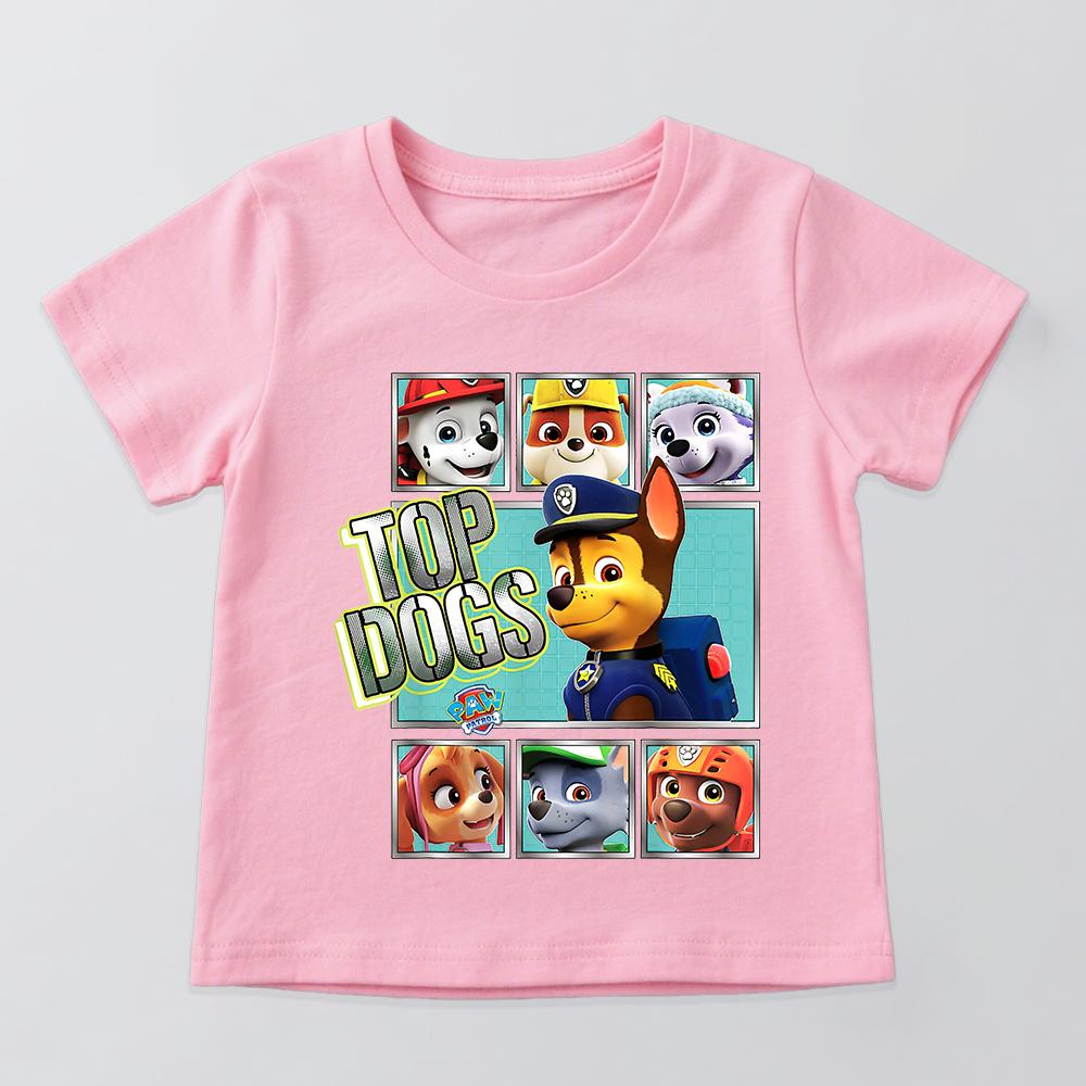 Paw Patrol Graphic Tee for Children Casual Cotton T Shirt Boys Girls Everyday Wear Soft Breathable