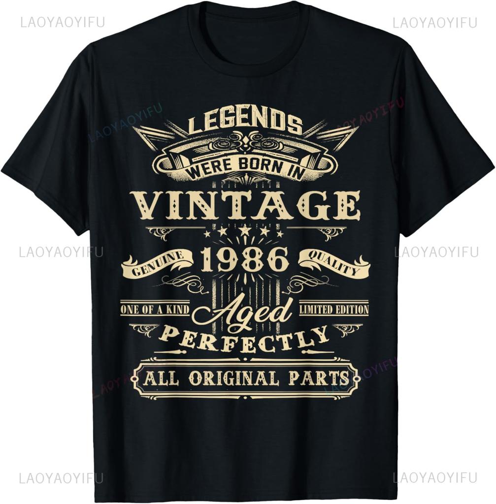 Legends Were Born In March 1986 36th Funny Birthday Gifts T-Shirt Unisex Summer Streetwear Tops Camiseta Hombre
